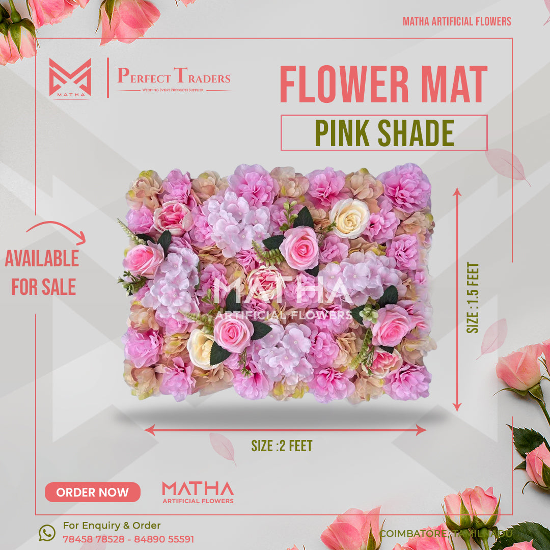 Pink Flower Mat