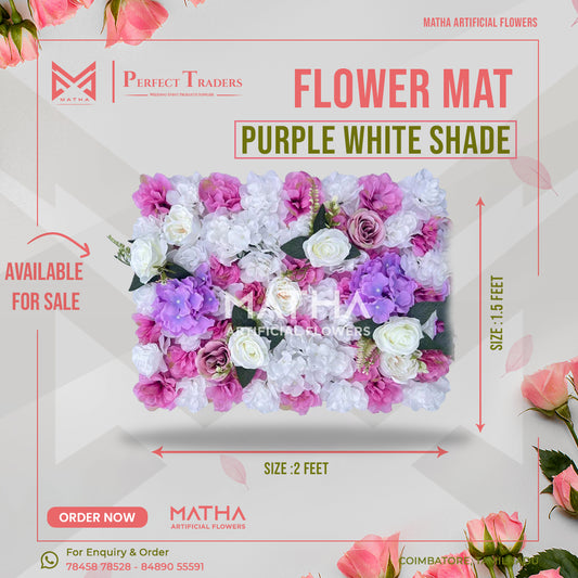 Pink & White Flower Mat