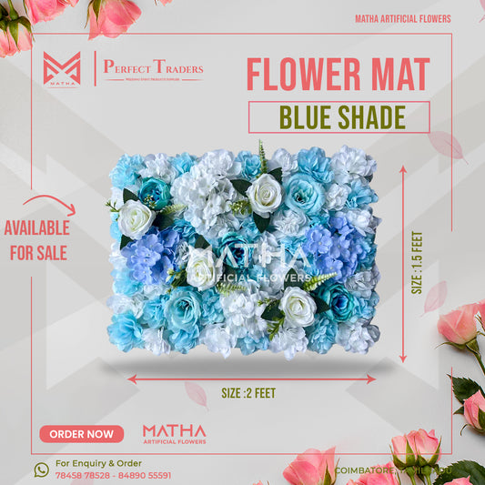 Blue Flower Mat