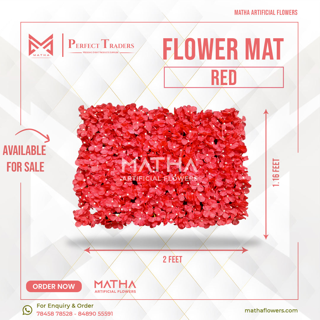 Red Flower Mat